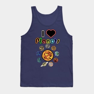 Electric Solar System I Love Planets Tank Top